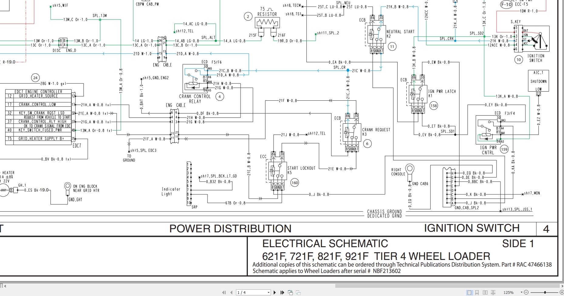 Case Wheel Loader 621F to 921F Tier 4 Electrical Schematic RAC47466138 (1)
