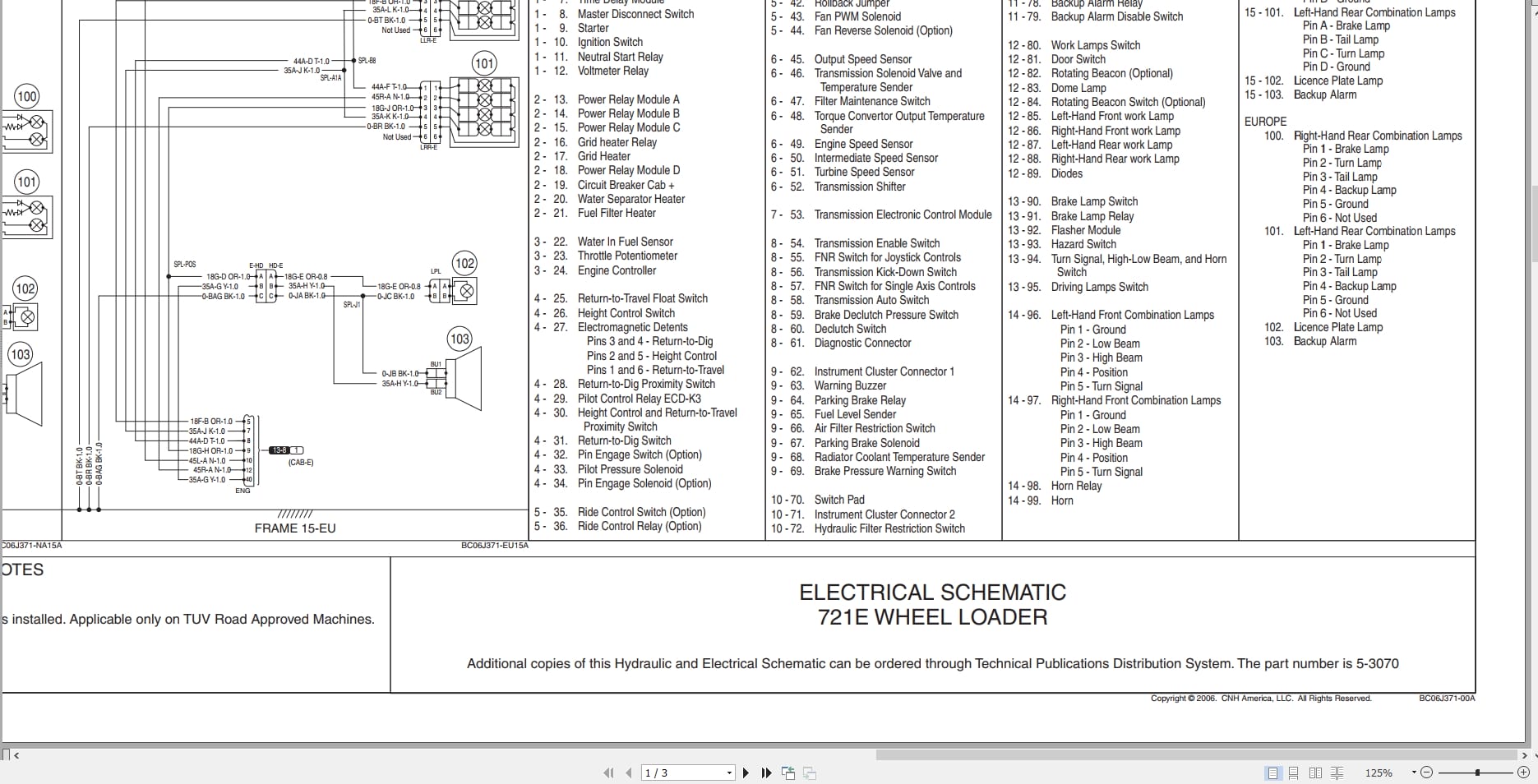 Case Wheel Loader 721E Electrical Schematic 5 3070 (1)