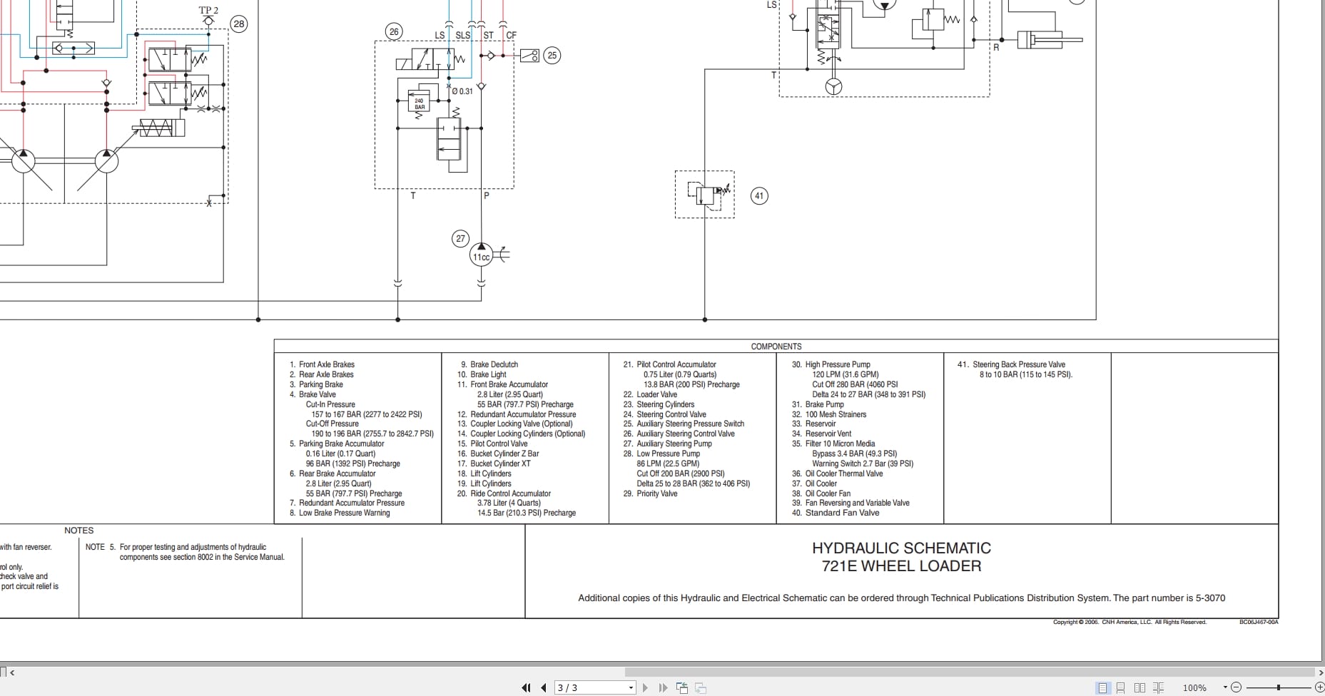 Case Wheel Loader 721E Hydraulic Electrical Schematic 5 3070 (2)