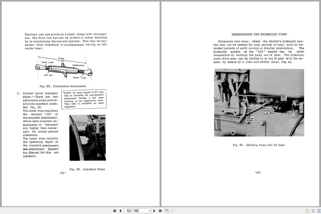 Case Wheel Tractor 320 Operators Manual 9 231 (2)