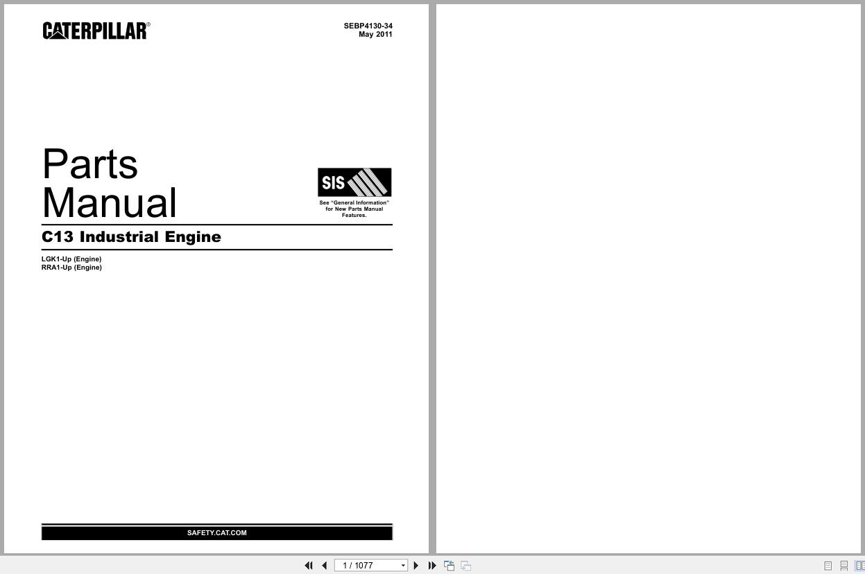 Caterpillar Engine C13 Parts Manual SEBP4130 34 (1)
