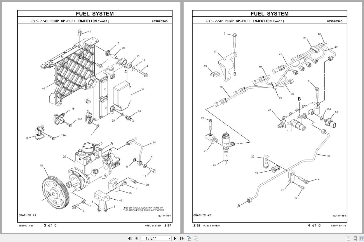 Caterpillar Engine C6.6 Parts Manual SEBP4314 35 Volume III P2 (1)