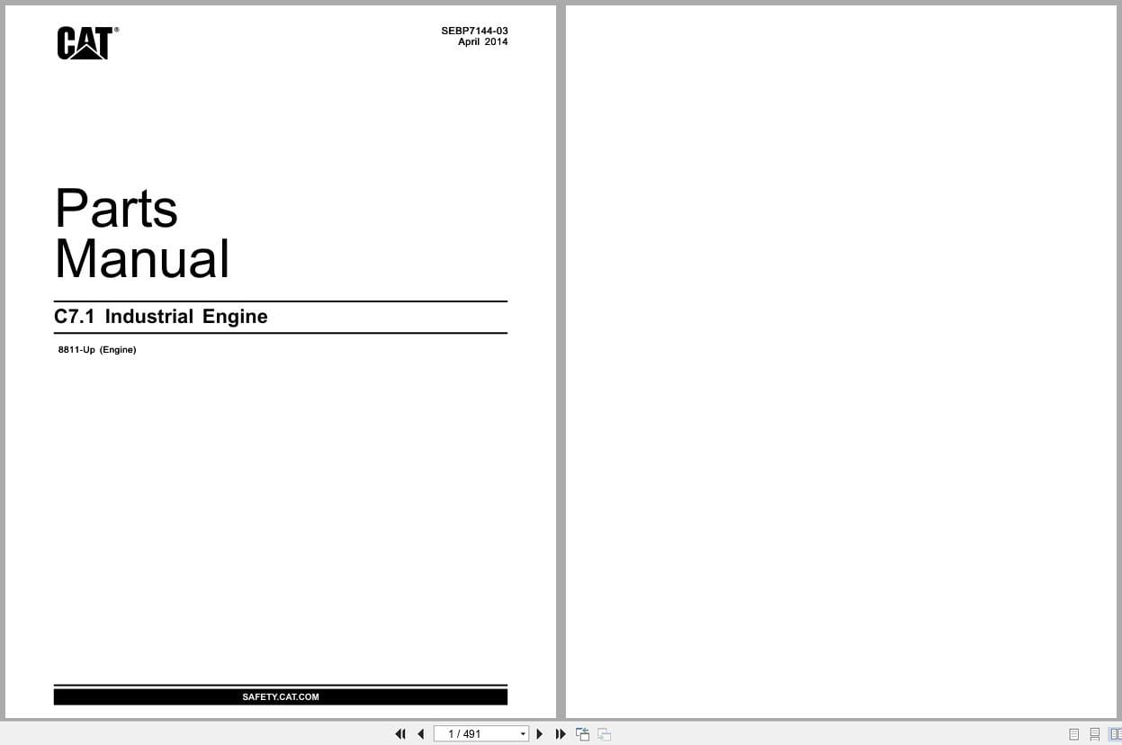 Caterpillar Engine C7.1 Parts Manual SEBP7144 03 (1)