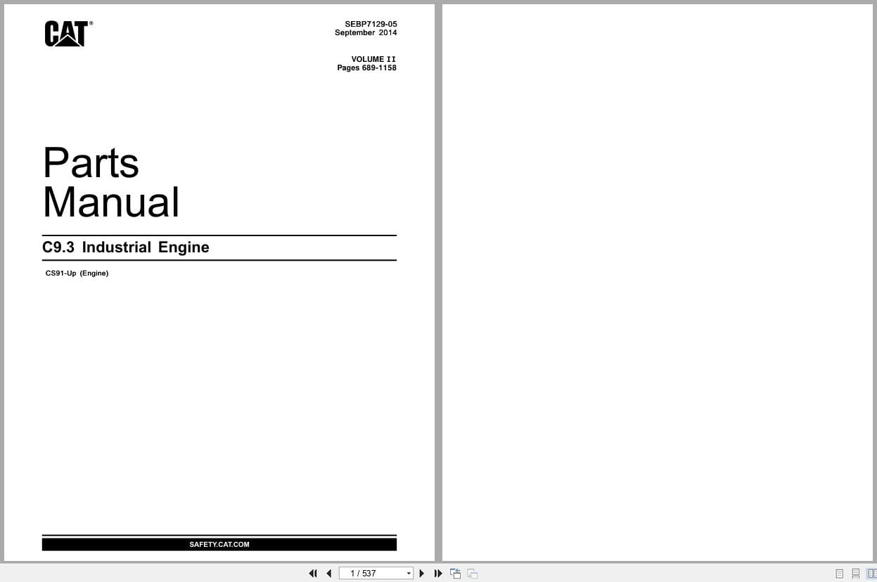 Caterpillar Engine C9.3 Parts Manual SEBP7129 05 Volume II (1)