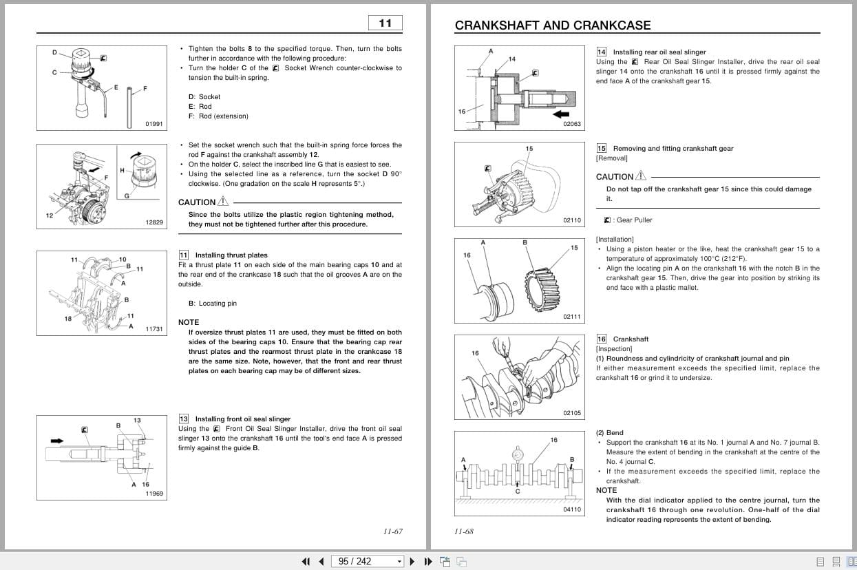 Caterpillar Mitsubishi Engine 6D16 Service Manual 99709 68120 (2)