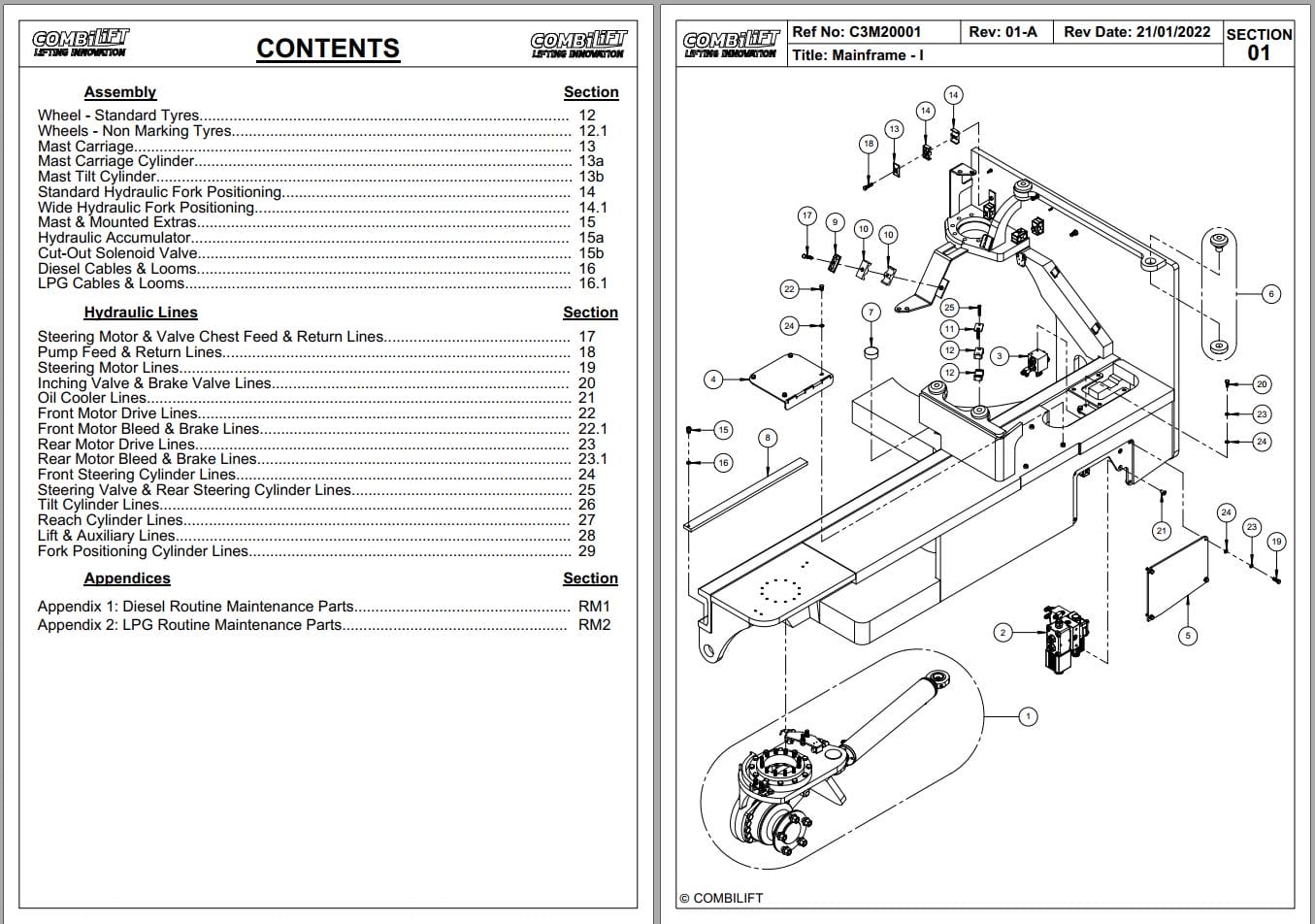 Combilift Forklift C3000 Parts Manual (1)