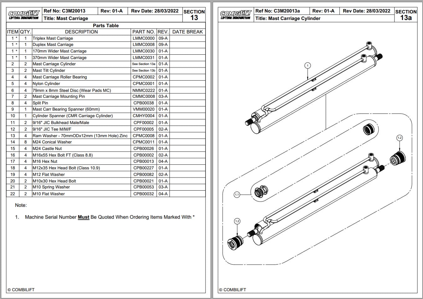 Combilift Forklift C3000 Parts Manual (2)