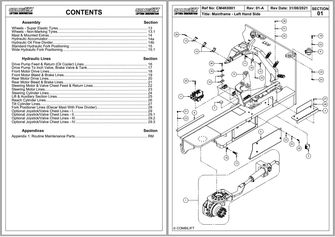 Combilift Forklift C4000 Parts Manual (1)