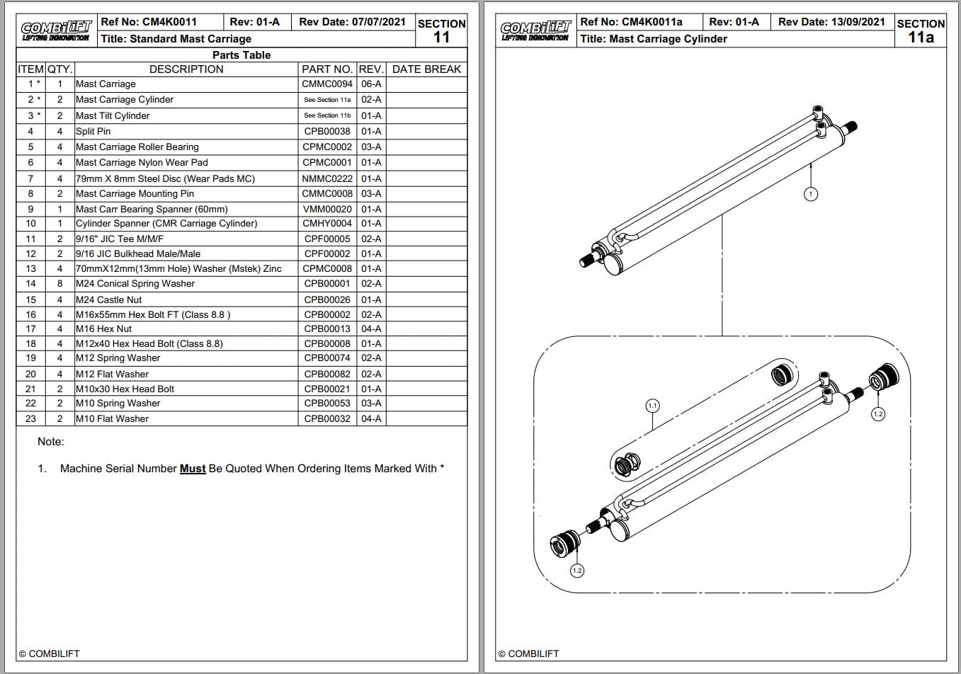 Combilift Forklift C4000 Parts Manual (2)