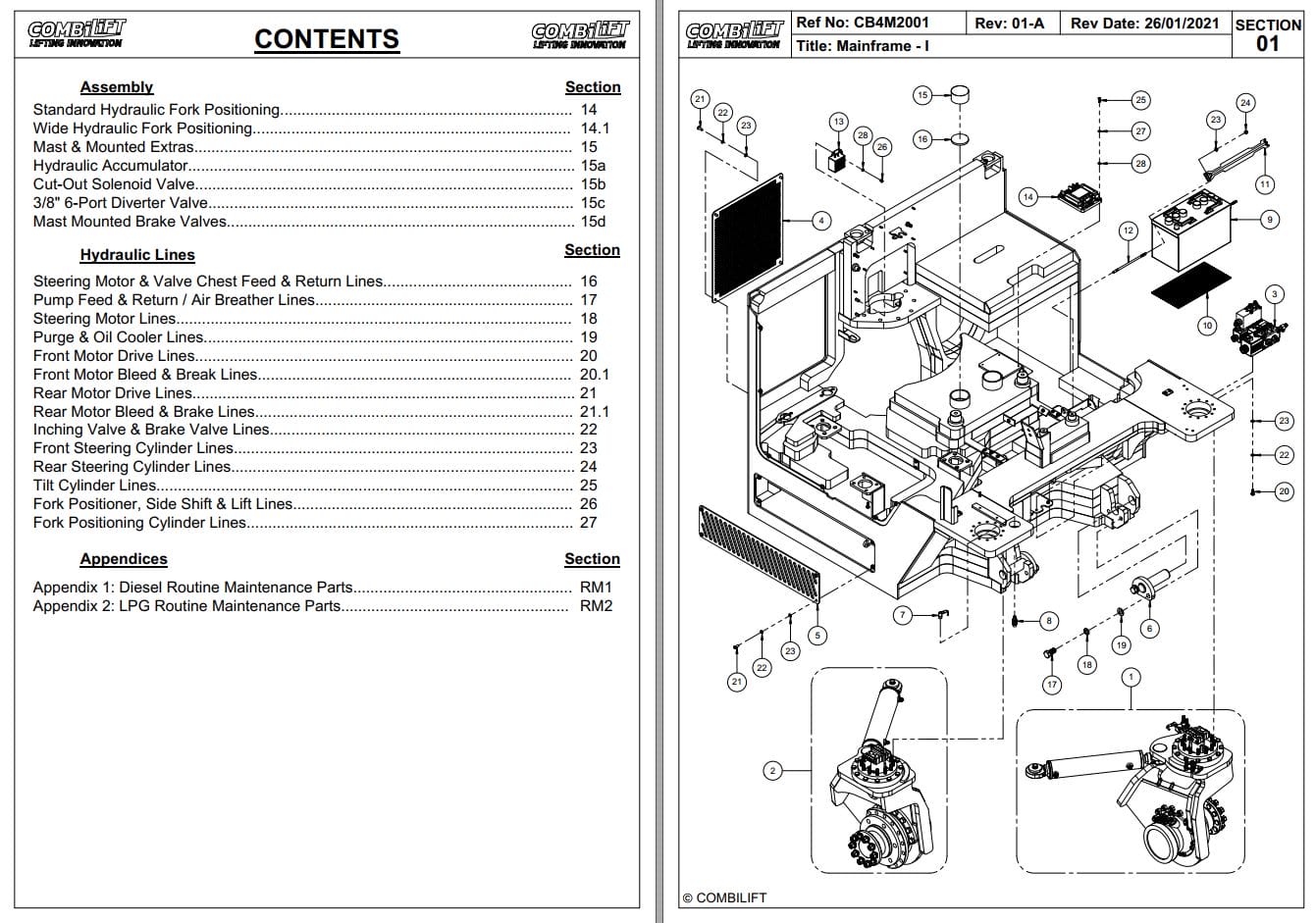 Combilift Forklift CB4000 Parts Manual (1)