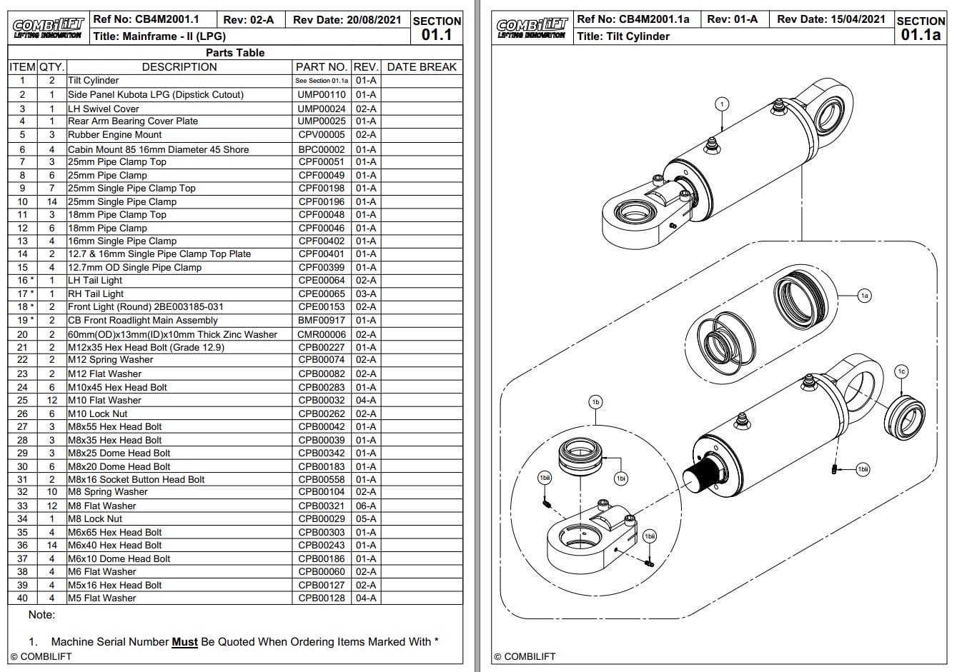 Combilift Forklift CB4000 Parts Manual (2)