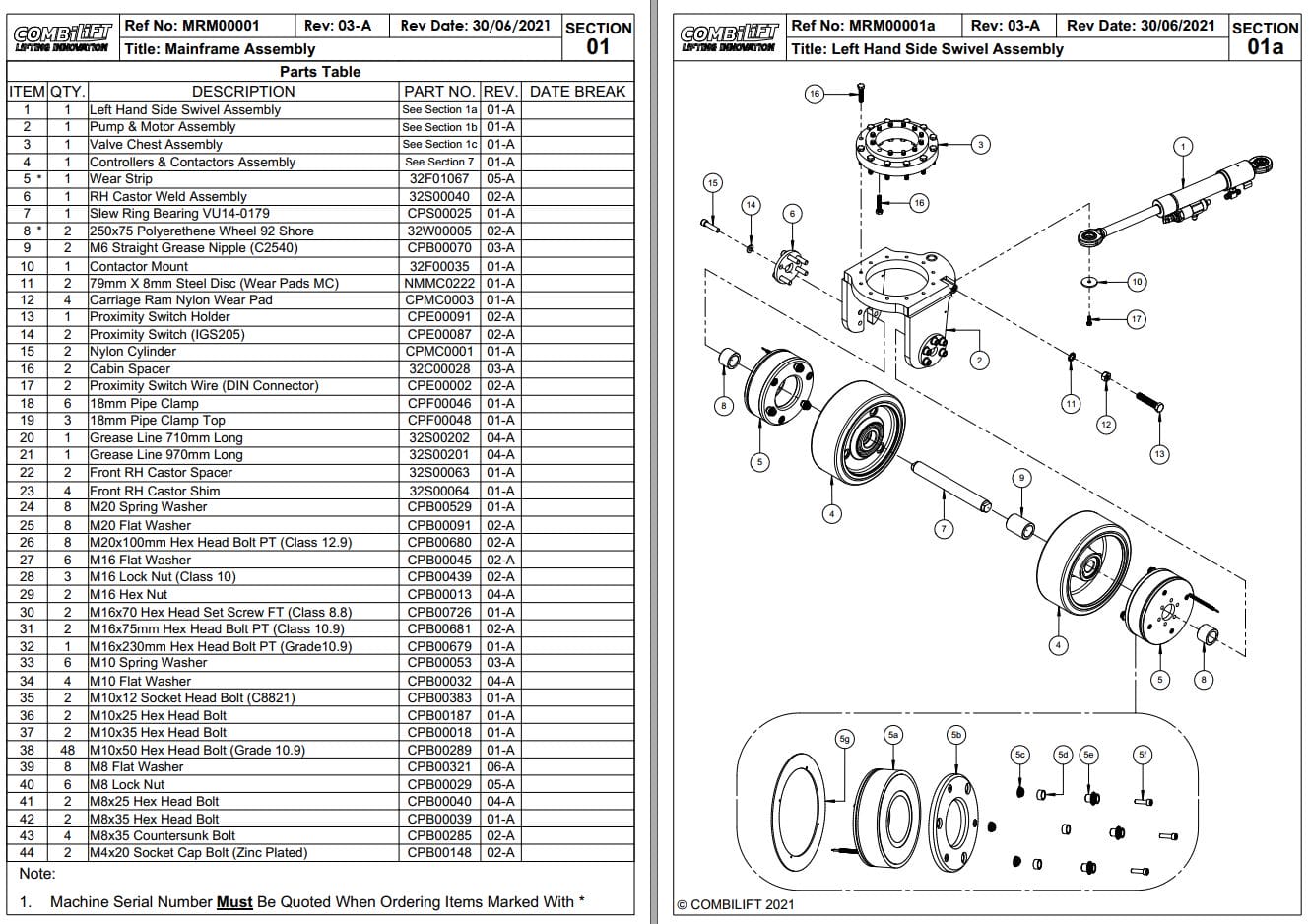 Combilift Forklift MR Parts Manual (1)