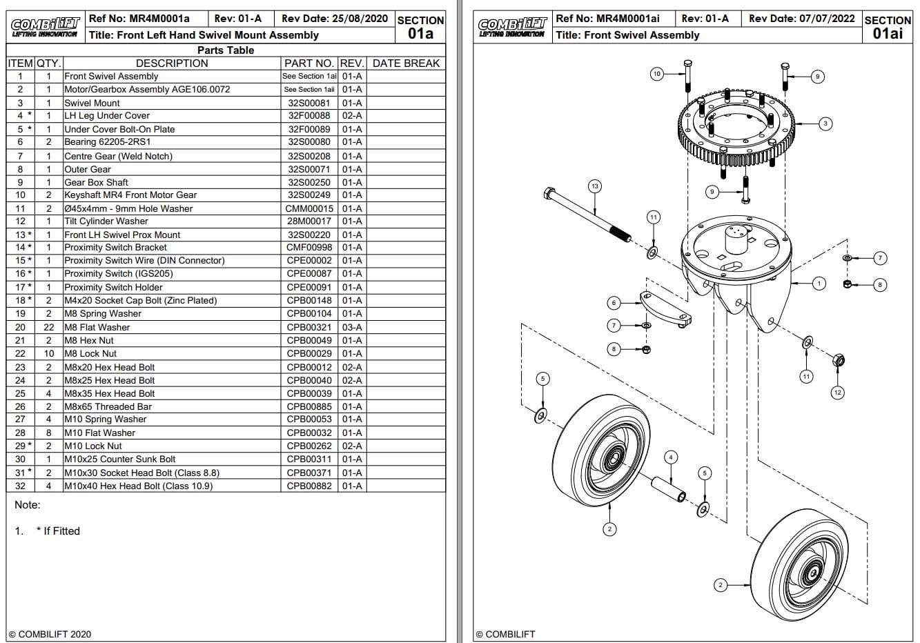 Combilift Forklift MR4 Parts Manual (1)