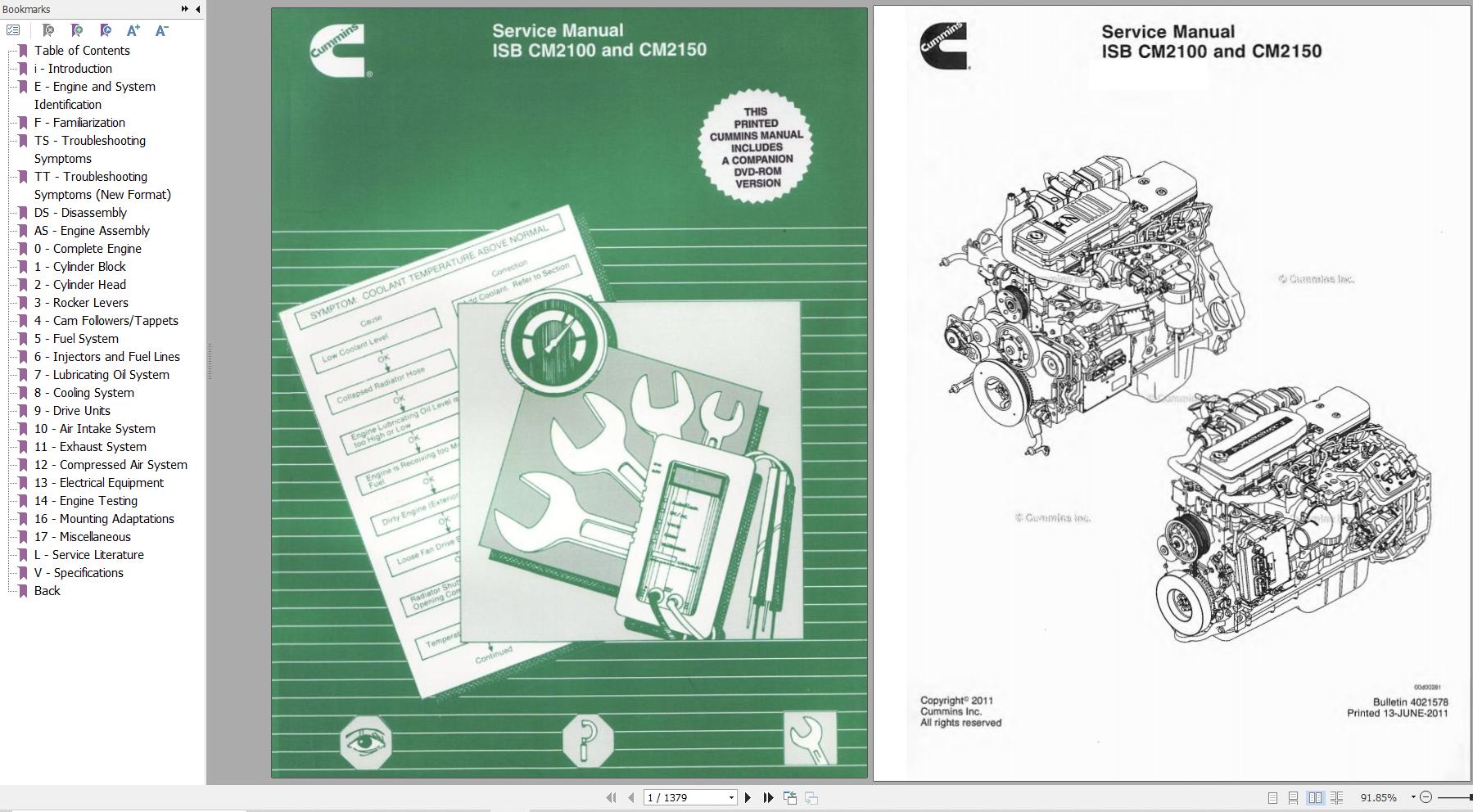 Cummins Engine ISB CM2100 CM2150 Service Manual 4021578 (1)
