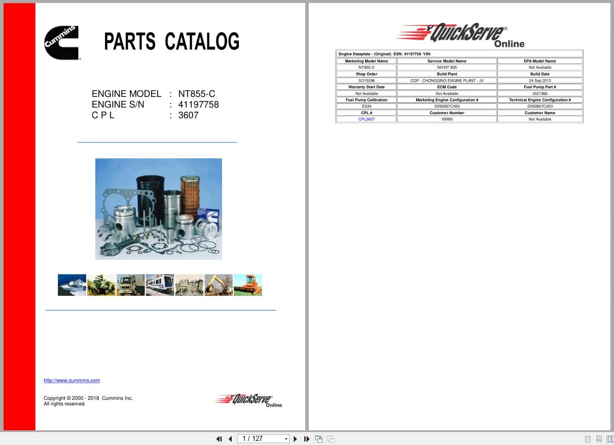 Cummins Engine NT855 C Parts Catalog 2018 (1)