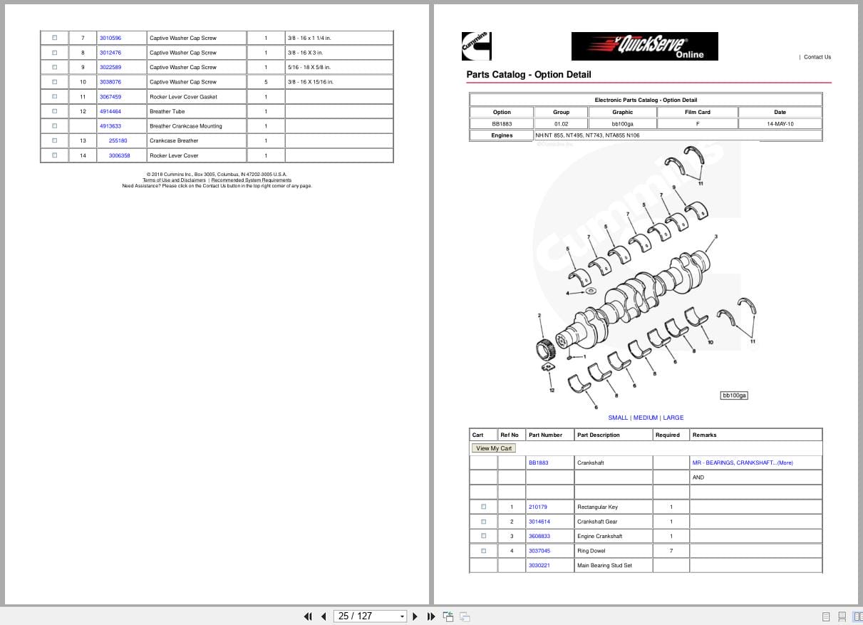 Cummins Engine NT855 C Parts Catalog 2018 (2)