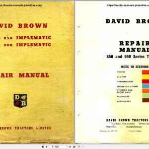 David Brown Tractor 850 to 990 Implematic Repair Manual DBT445 (1)