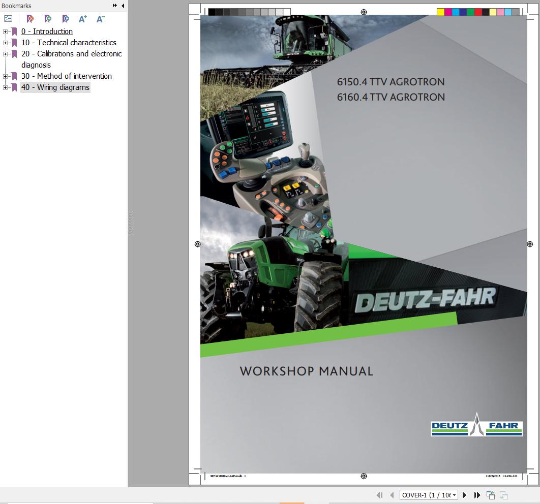 Deutz Fahr Tractor 6150.4 6160.4 TTV AGROTRON Workshop Manual (1)