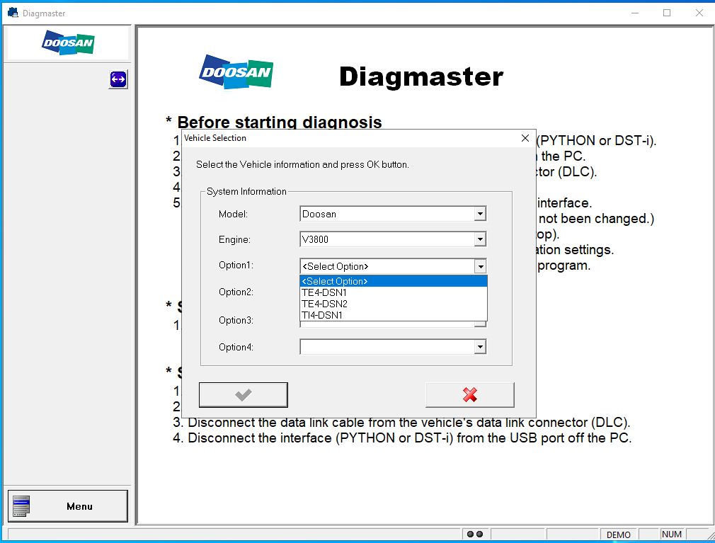 Doosan Diagmaster 21.10.01 Diagnostic Program Multiple PCs 10