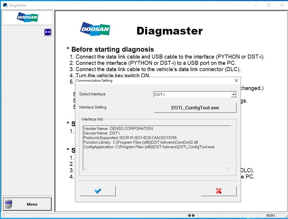 Doosan Diagmaster 21.10.01 Diagnostic Program Multiple PCs 5