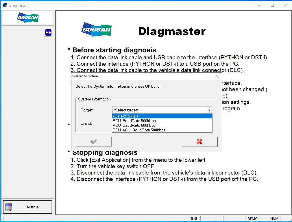 Doosan Diagmaster 21.10.01 Diagnostic Program Multiple PCs 7