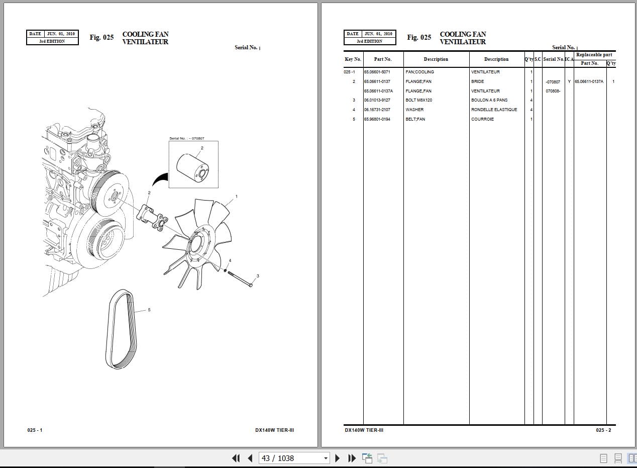 Doosan Excavator DX140W Tier III Parts Catalog (2)