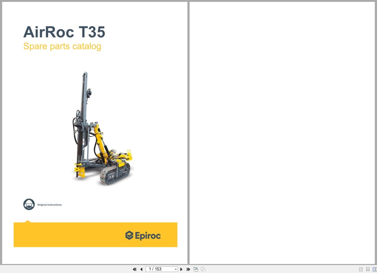 Epiroc Drill Rig AirRoc T35 Spare Parts Catalog (1)