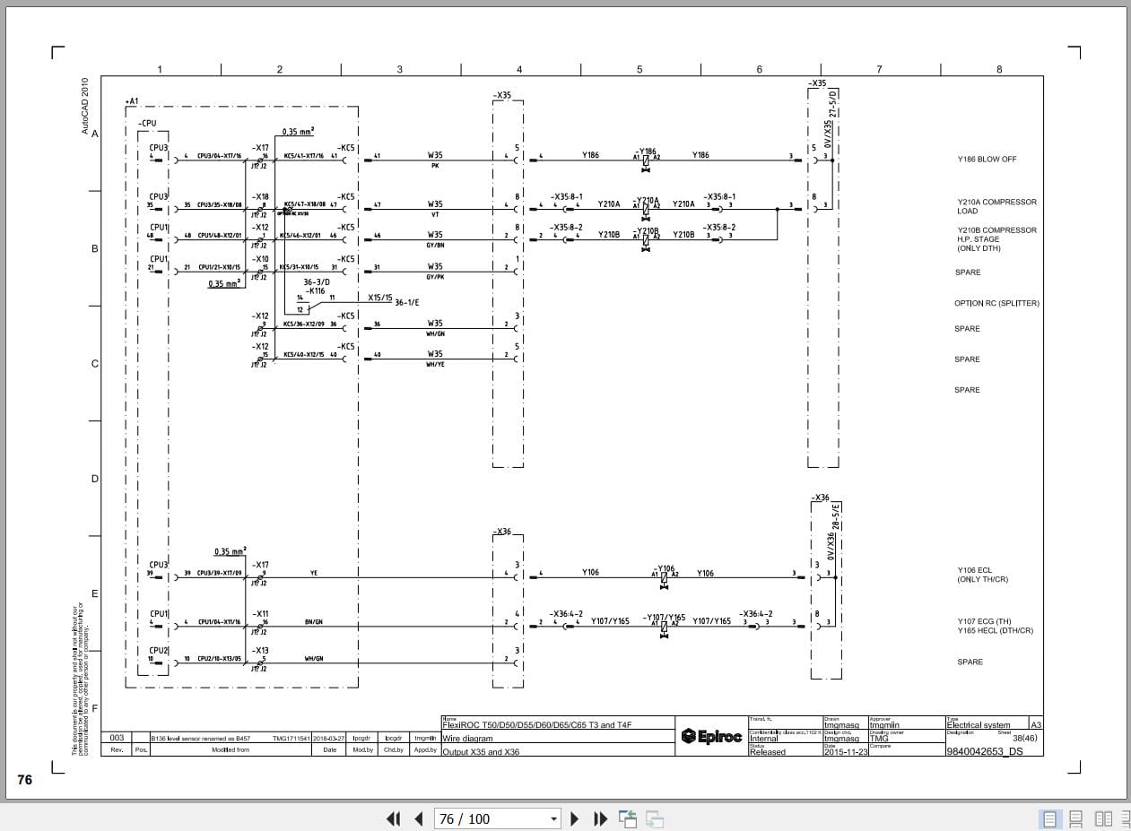 Epiroc Drill Rigs FlexiROC D65 10LF Diagrams and Drawings 2018 (2)