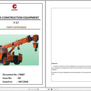 Escorts Crane F 17 Parts Catalog 2018 (1)