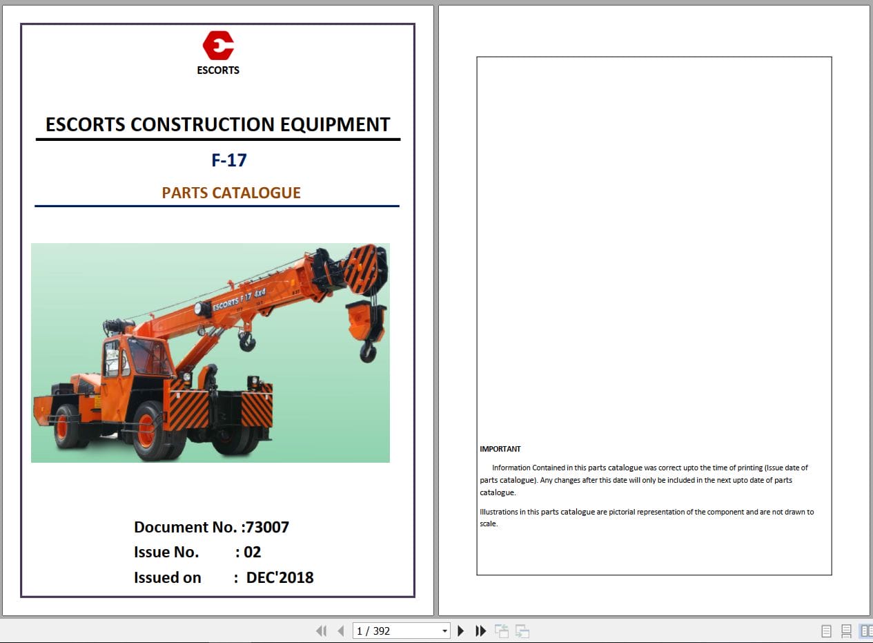 Escorts Crane F 17 Parts Catalog 2018 (1)