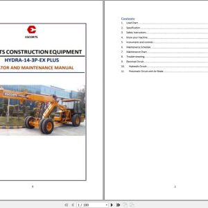 Escorts Crane HYDRA 14 3P EX PLUS Operator And Maintenance Manual (1)