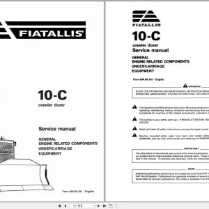 Fiat Allis Crawler Dozer 10 C Service Manual 60406181 (1)