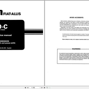 Fiat Allis Crawler Dozer 10 C Transmission Service Manual 60406239 (1)