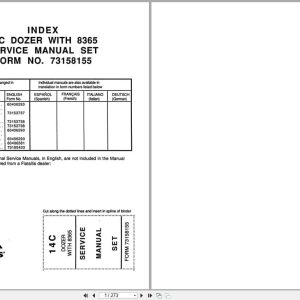 Fiat Allis Crawler Dozer 14C Service Manual 73158155 (1)