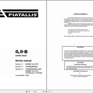 Fiat Allis Crawler Dozer 8 8 B Service Manual 60406248 (1)
