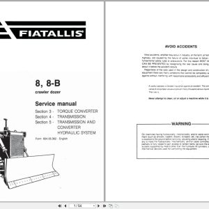 Fiat Allis Crawler Dozer 8 8 B Service Manual 60406362 (1)