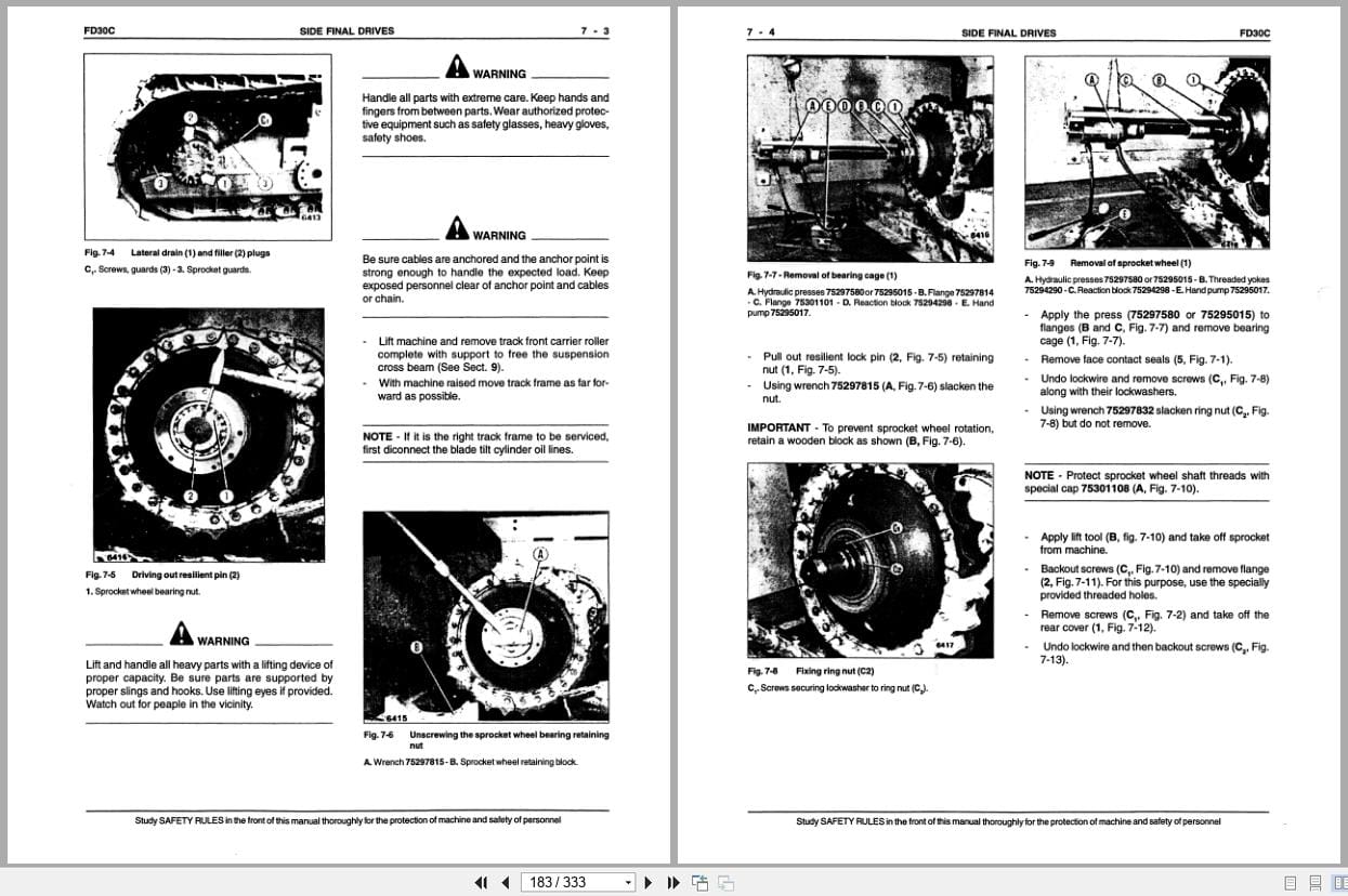 Fiat Allis Crawler Dozer FD30C Service Manual 60402251 (2)