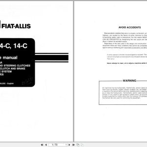 Fiat Allis Crawler Dozer FL14 C FL14 C Service Manual 60406292 (1)
