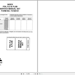 Fiat Allis Crawler Loader FD5 FL5 FL5B Service Manual 73158151 (1)