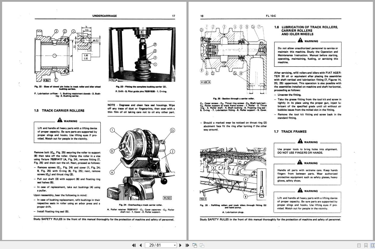 Fiat Allis Crawler Loader FL10 C Service Manual 60406168 (2)