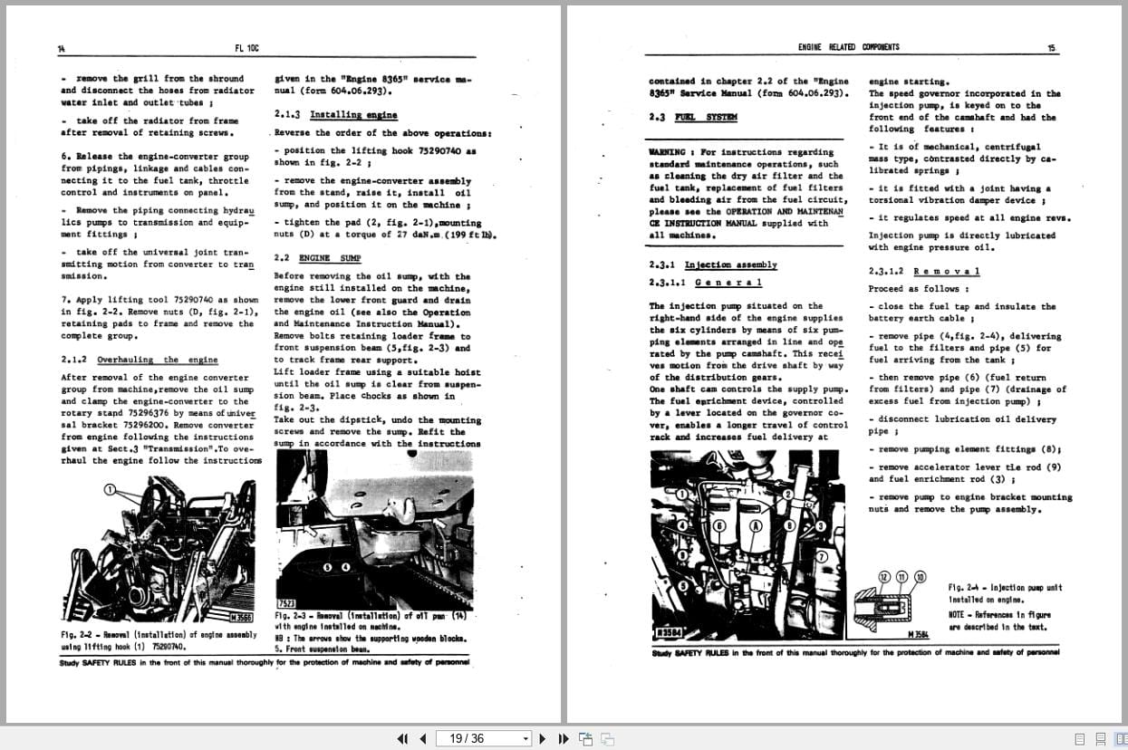 Fiat Allis Crawler Loader FL10C Service Manual 60406262 (2)