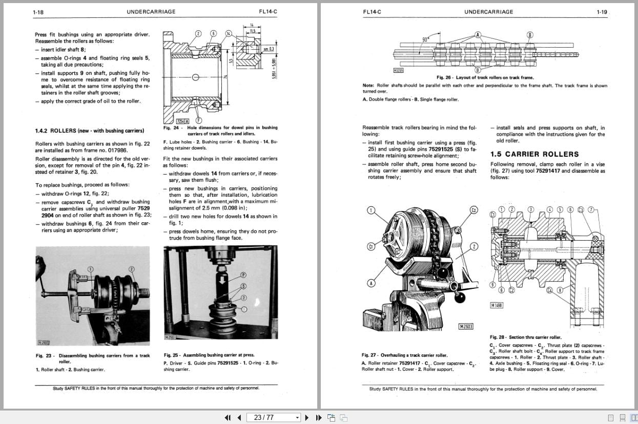Fiat Allis Crawler Loader FL14 C Service Manual 60406291 (2)