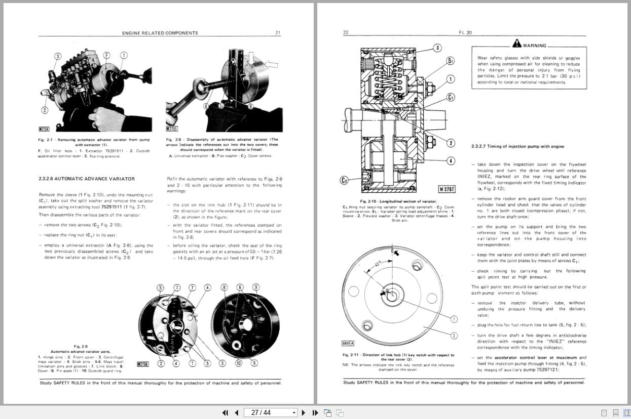 Fiat Allis Crawler Loader FL20 Service Manual 60406241 (2)