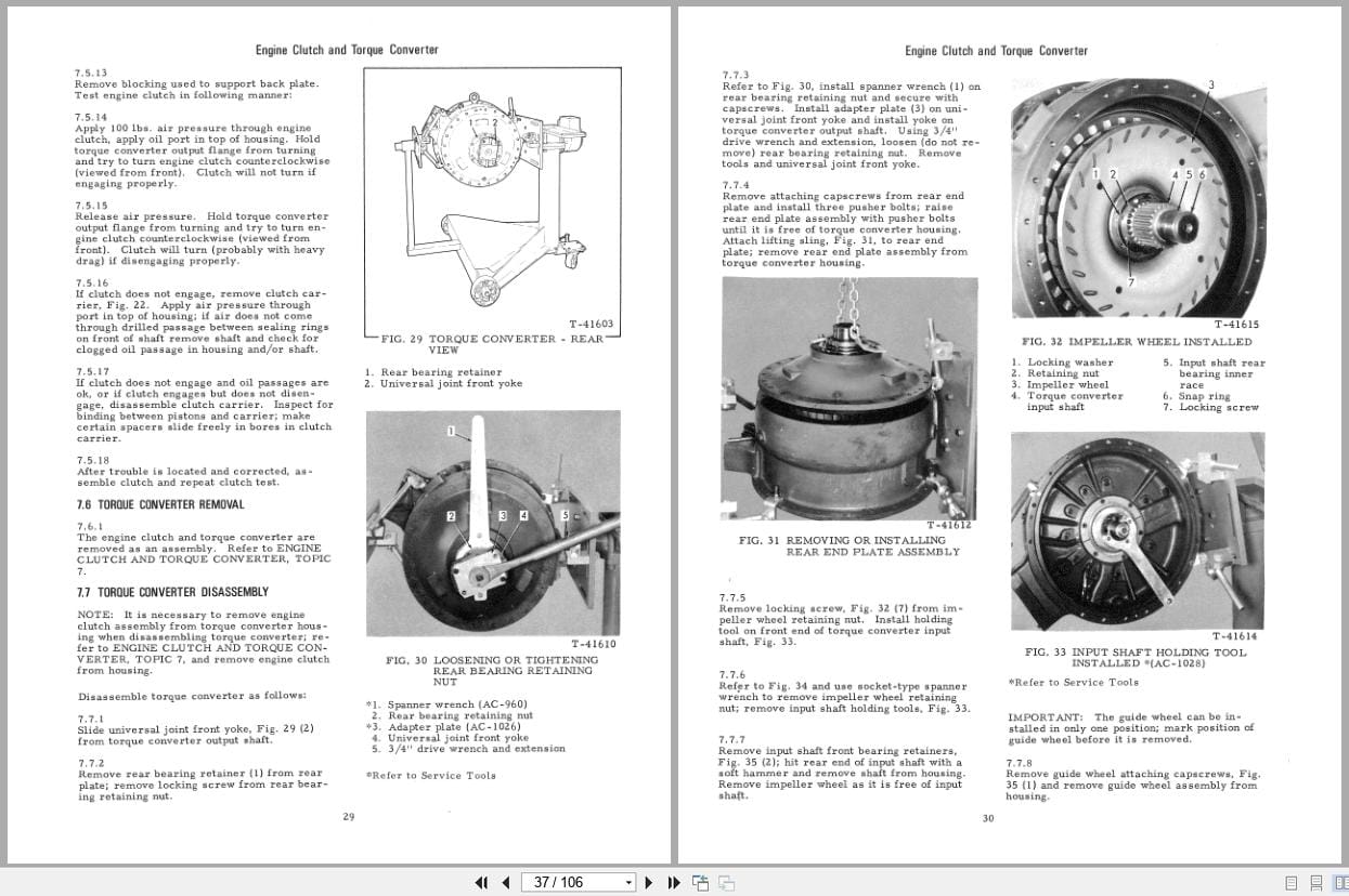 Fiat Allis Crawler Tractor 16 B Transmission Service Manual 70674537 (2)