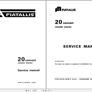 Fiat Allis Crawler Tractor 20 Convert Service Manual 60406024 (1)