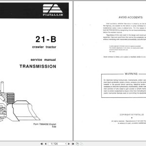 Fiat Allis Crawler Tractor 21 B Transmission Service Manual 70664032 (1)