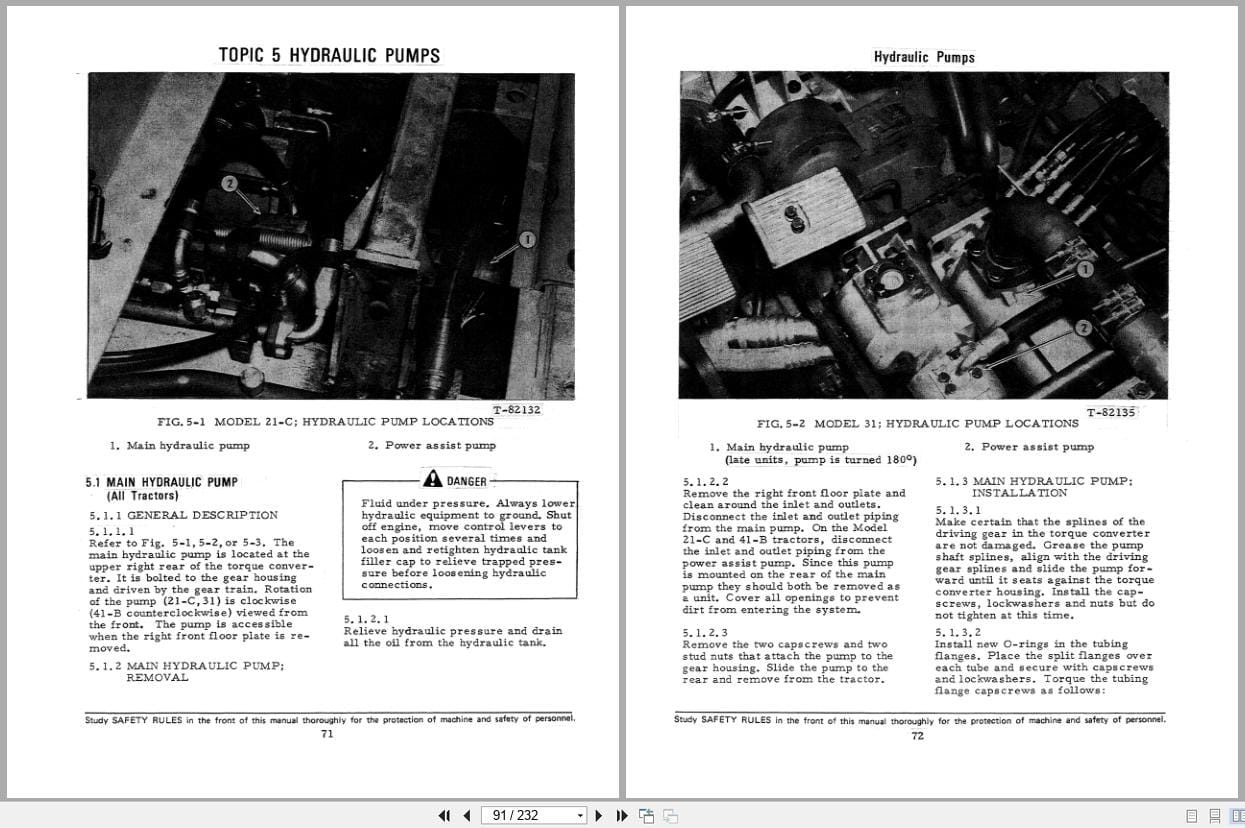 Fiat Allis Crawler Tractor 21 C 31 14 B Hydraulics Service Manual 73121215 (2)