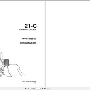 Fiat Allis Crawler Tractor 21 C Transmission Service Manual 70699320 (1)