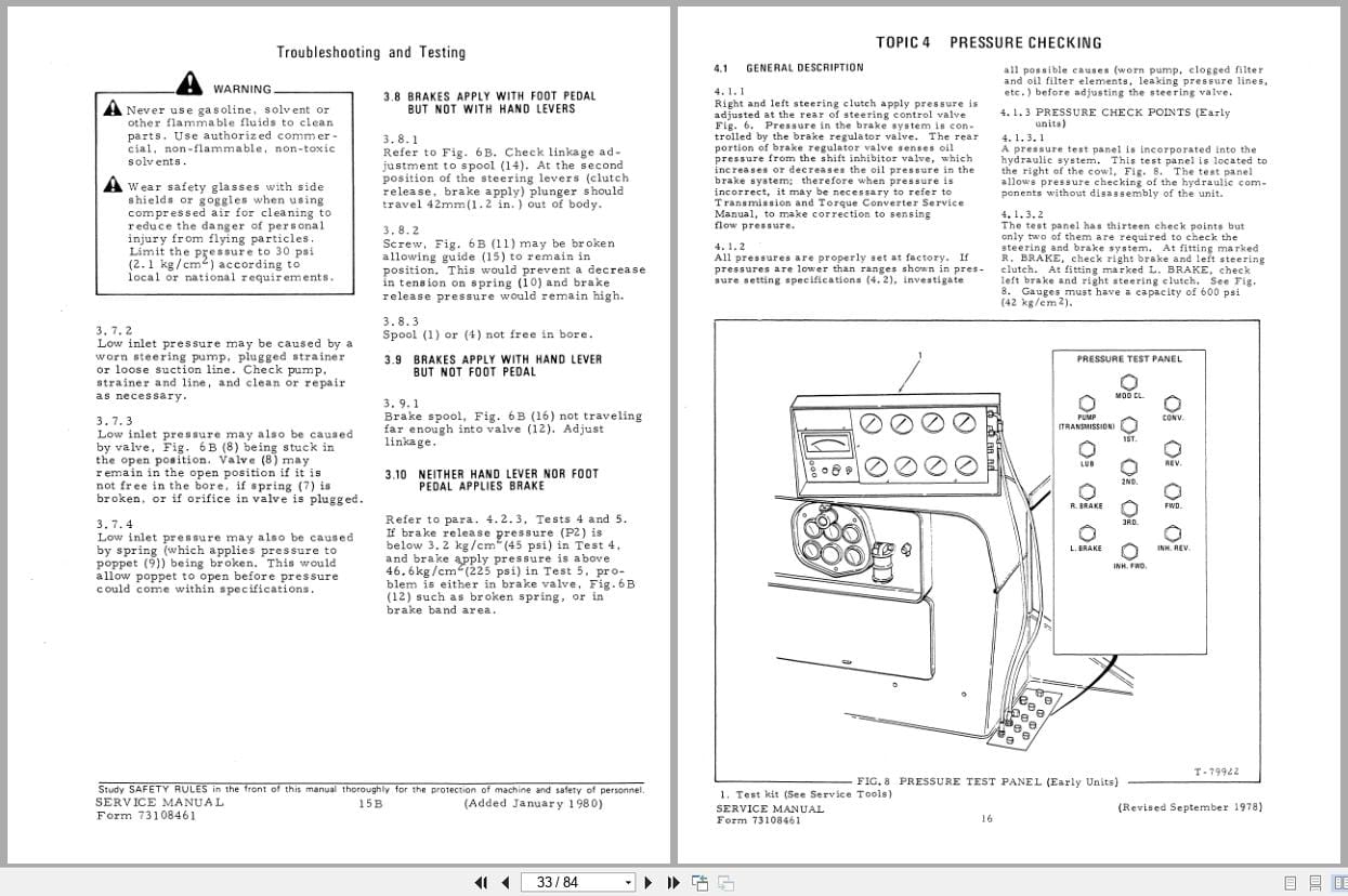 Fiat Allis Crawler Tractor 31 Steering Clutches and Brakes Service Manual 73108461 (2)
