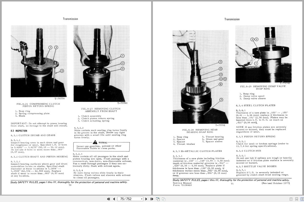 Fiat Allis Crawler Tractor 31 Transmission Service Manual 73116567 (2)
